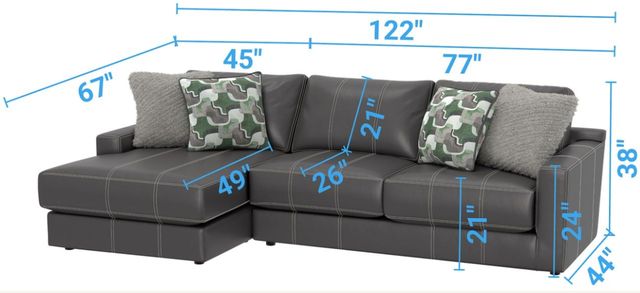 Jackson Furniture Minori 2-Piece Steel Left-Arm Facing Sectional and Chaise-2