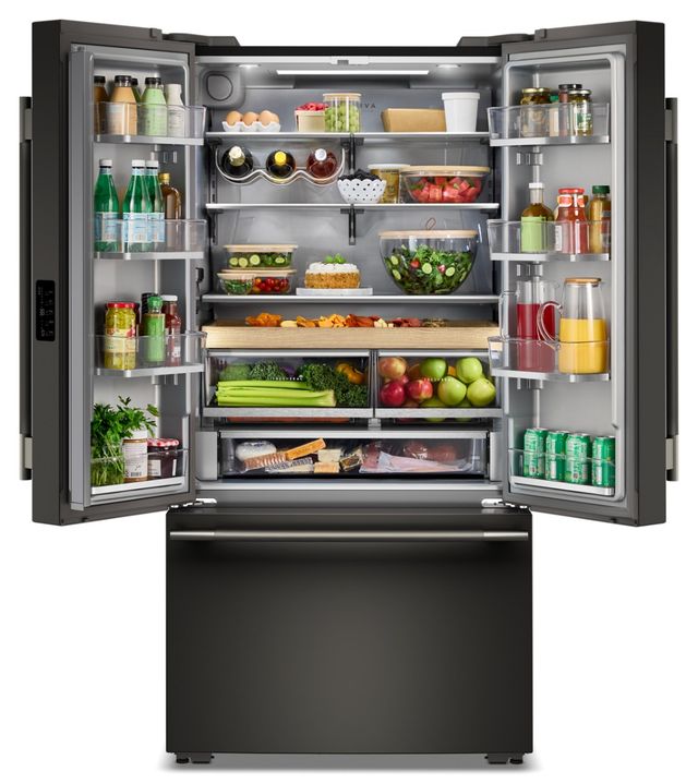 KitchenAid® 36" 24.8 Cu. Ft. Black Ore Counter Depth French Door Refrigerator with Internal Water Dispenser-3