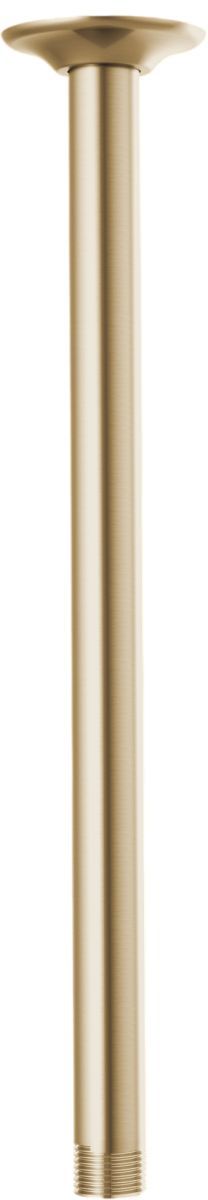 Brizo Essential™ Brilliance® Luxe Gold® 13.44" Ceiling Mount Shower Arm and Round Flange-0