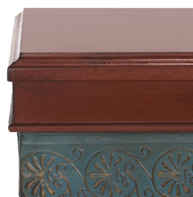 Safavieh Cynthia Brown Console Table with Brass Base-4