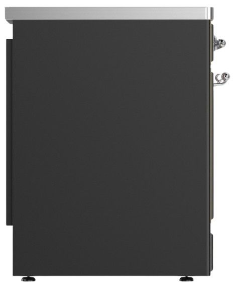 Ilve® Majestic III 30" Graphite Matte Pro Style Induction Range with Solid Door and Chrome Trim-3