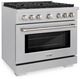ZLINE 36" Satin Stainless Steel Pro Style Gas Range with 6 Brass Burners-3