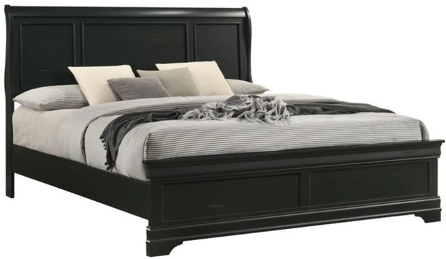 American Wholesale Furniture Porter 3-Piece Black Queen Panel Bedroom Set-2