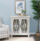Powell® Slade Creamy White 2-Door Cabinet-1