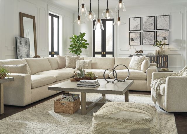 Benchcraft® Elyza 5-Piece Linen L-Shape Sectional-3