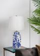 A & B Home Blue/White 13" Ceramic Vase Lamp-3