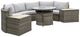 Furniture of America® Barbuda 5-Piece Gray/Natural Fabric/Polyrattan Outdoor Conversation Set-1