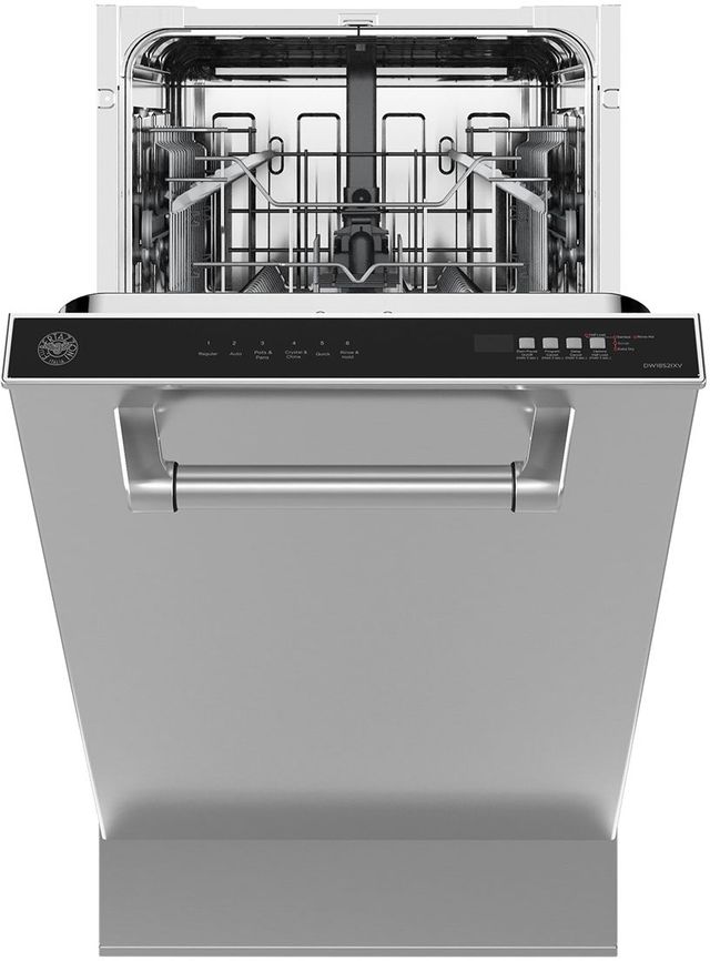 Bertazzoni 18" Fingerprint Resistant Stainless Steel Top Control Built In Dishwasher-1