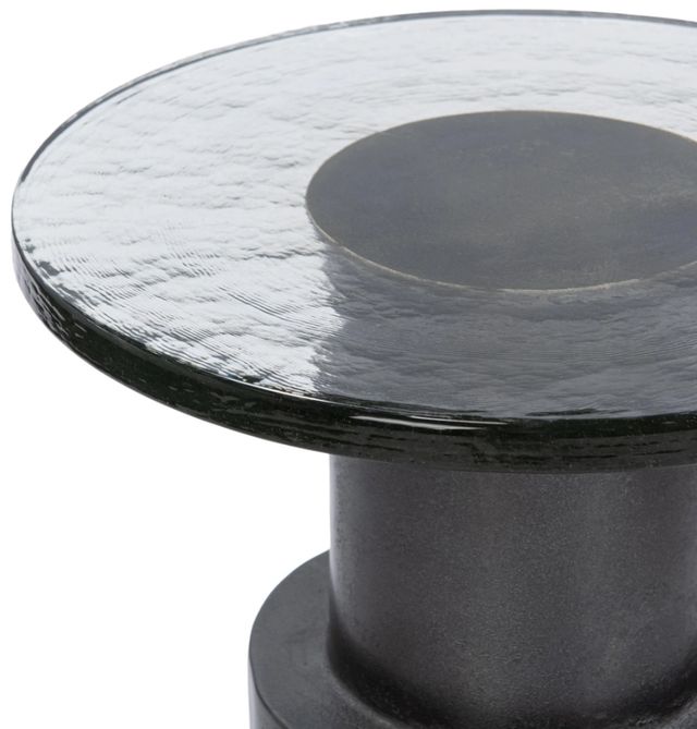 Classic Home Callen Antique Nickel Round Accent Table-3