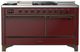 Ilve® Majestic III 60" Burgundy Pro Style Dual Fuel Natural Gas Range with Griddle and Burnished Trim-0