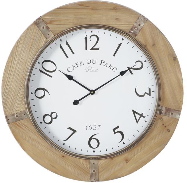 Deco Marche Brown 32'' Wall Clock-0