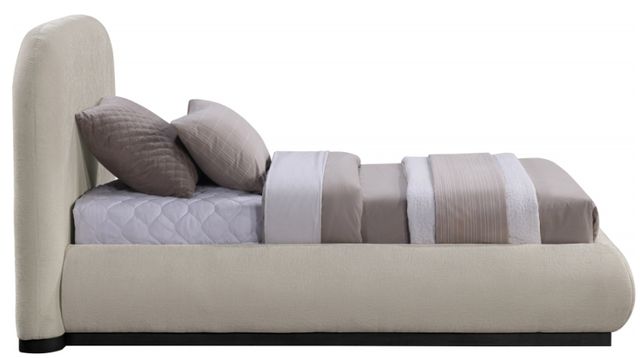 Meridian Furniture Vaughn Beige Twin Chenille Fabric Upholstered Panel Bed-2