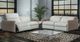 Via Furniture Loft White Power Reclining Condo Sofa with Adjustable Headrest-1