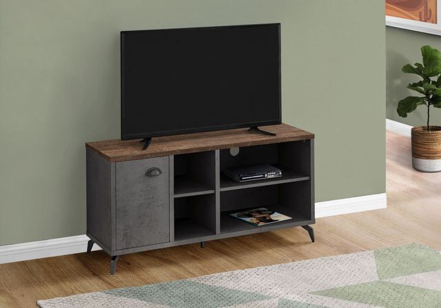 Monarch Specialties Inc. Brown/Grey Tv Stand-1
