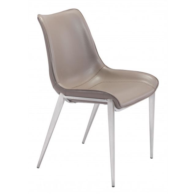 Zuo® Modern Magnus Gray/Silver Dining Chair-0
