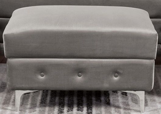 Furniture of America® Ciabattoni Gray Ottoman-3