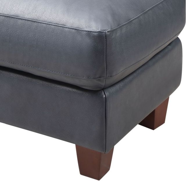 Leather Italia™ Georgetowne Traverse Ocean Blue Ottoman-1
