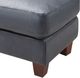 Leather Italia™ Georgetowne Traverse Ocean Blue Ottoman-1