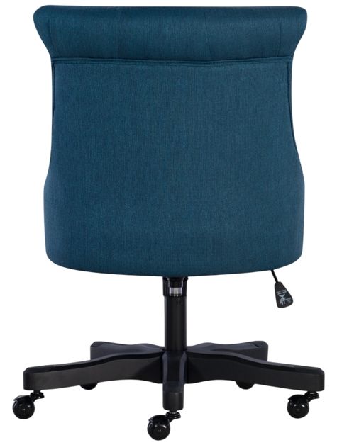 Linon Sinclair Azure Blue/Black Office Chair-2