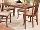 Tomali Klassic Amaretto Rectangular Dining Table with Extension Leaf-0