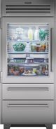 Sub-Zero PRO 36" 22.7 Cu. Ft. Stainless Steel High Altitude Built In Bottom Freezer Refrigerator-0