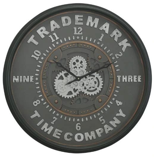 YHD Trademark Matte Black Wall Clock-0