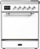 Ilve® Majestic III 30" White Pro Style Induction Range with Solid Door and Chrome Trim-0
