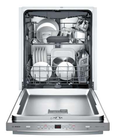 Bosch® 300 Series 24" Stainless Steel Top Control Built In Dishwasher-2