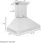 ZLINE 36" Stainless Steel CrownSound™Ducted Vent Wall Mount Range Hood with Built-in Bluetooth Speakers -2