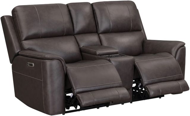 Parker House® Easton Steamboat Brown Power Zero Gravity Reclining Console Loveseat-1