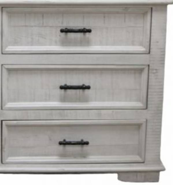 Million Dollar Rustic Sam Nero White Dresser-1