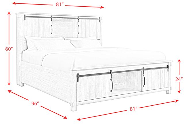 Elements International Scott 4-Piece Walnut King Platform Bedroom Set-1