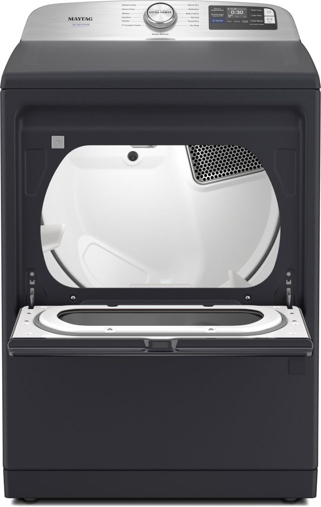 Maytag® 7.4 Cu. Ft. Midnight Steel Front Load Gas Dryer with Pet Pro Option-2