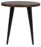 Jofran Inc. Prelude Walnut Round End Table with Black Base-3