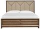 Magnussen Home® Callisto Bourbon Brown/Santa Cruz Queen Panel Upholstered Headboard-1