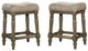 Intercon Balboa Park Brown/Roasted Oak 18" Backless Stool-2