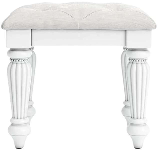 Signature Design by Ashley® Kozlani White Upholstered Vanity Stool-2