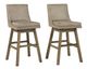 Signature Design by Ashley® Tallenger Tall Beige Upholstered Swivel Bar Stool -3