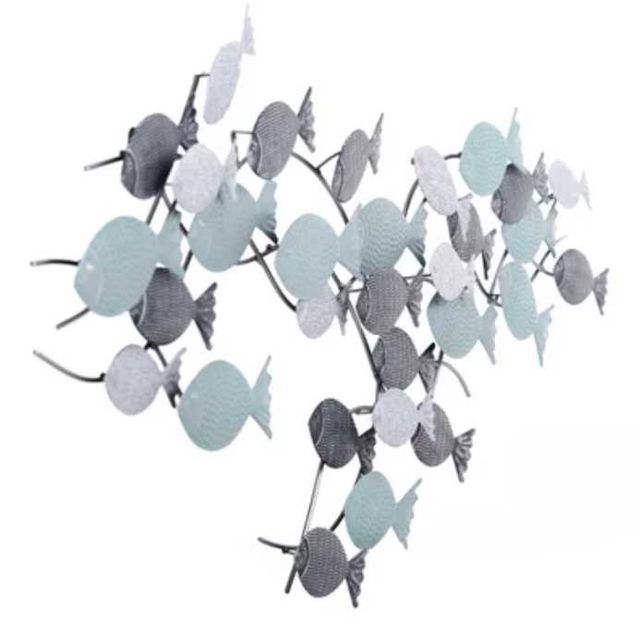 Stylecraft Metal School Blue/Brown Wall Art-2