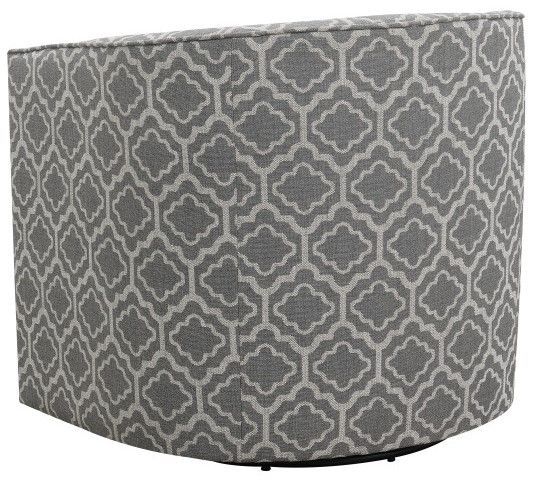 Emerald Home Milo Pewter Gray Swivel Chair-2