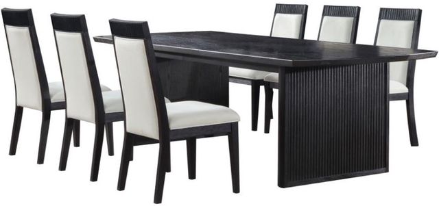 Coaster® Brookmead 7-Piece Black/Ivory Leaf Dining Set-0