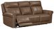 Flexsteel® Alexander Khaki Brown Power Reclining Sofa with Console, Power Headrest and Lumbar-2