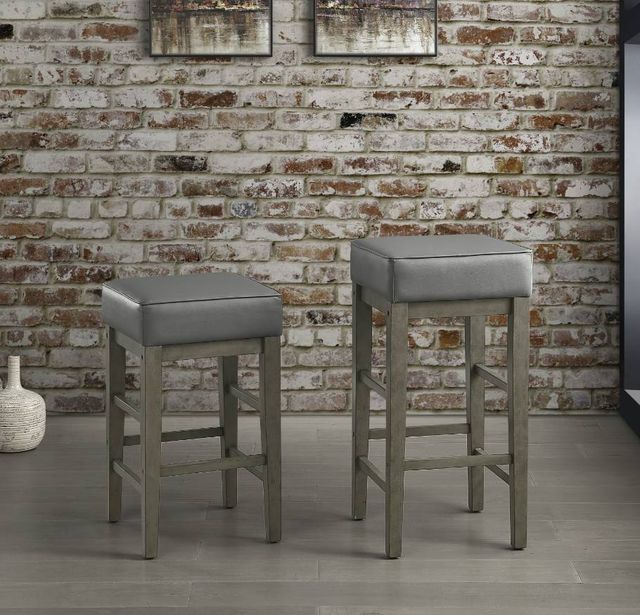 Homelegance® Pittsville Antique Gray Counter Stool-1