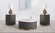 Coaster® Jason 3-Piece White Top Occasional Table with Charcoal/Gold Base Set-5