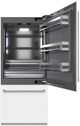 ZLINE 36" 19.8 Cu. Ft. White Matte Built-In Bottom Freezer Refrigerator with Water Dispenser, Ice Maker, and Graphite Gray Interior-3