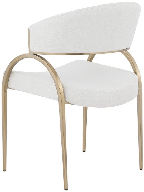 Meridian Furniture Privet Cream Upholstered Dining Chair-3