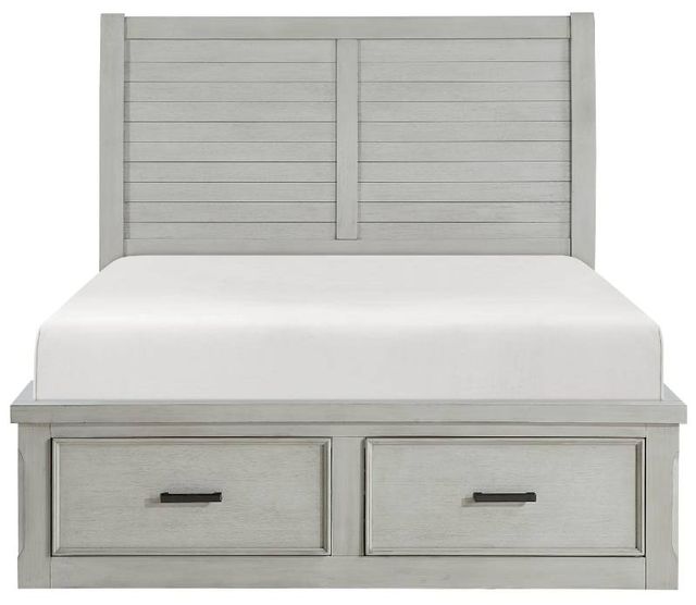 Homelegance® Willowbrook Light Gray Queen Platform Storage Bed-1