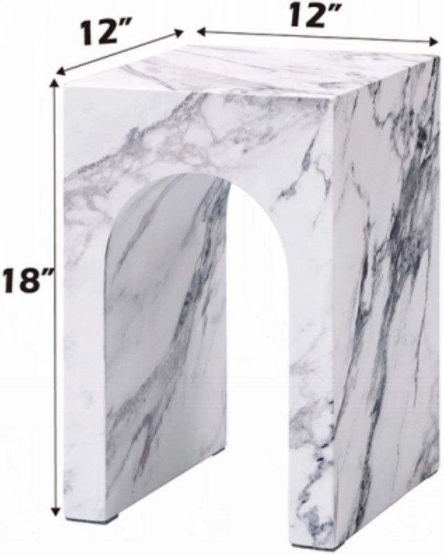 ACME Furniture Fritzy White 12" End Table-2