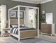 Bernards Daydreams Brown/White Queen Canopy Bed-1