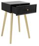 A & B Home Black Accent Table with Gold Legs-2